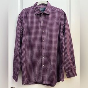 Polo by Ralph Lauren Westerton Plaid Button-Down Shirt XL Burgundy Check